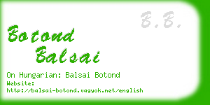 botond balsai business card